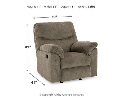 ALPHONS/1R,1 Seater Recliner w/Rocking