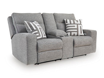 BISCOE/2RRM,2 Seater Power Recliner w/Console