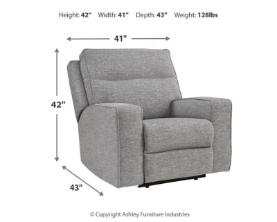 BISCOE/1RM,1 Seater Power Recliner Adj Headrest