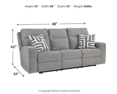 BISCOE/3RRM,3 Seater Power Recliner Adj Headrest