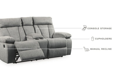 MITCHINER/2RR,2 Seater Recliner w/Console