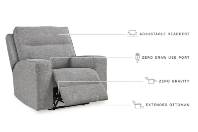 BISCOE/1RM,1 Seater Power Recliner Adj Headrest