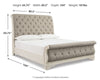 REALYN/180,6ft Sleigh Bed