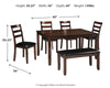 COVIAR/6,Set of 6 Dining Table Set